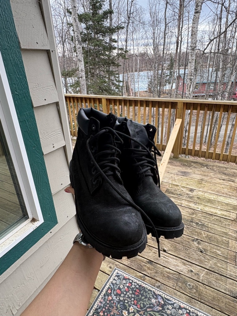 timberland black combat boots